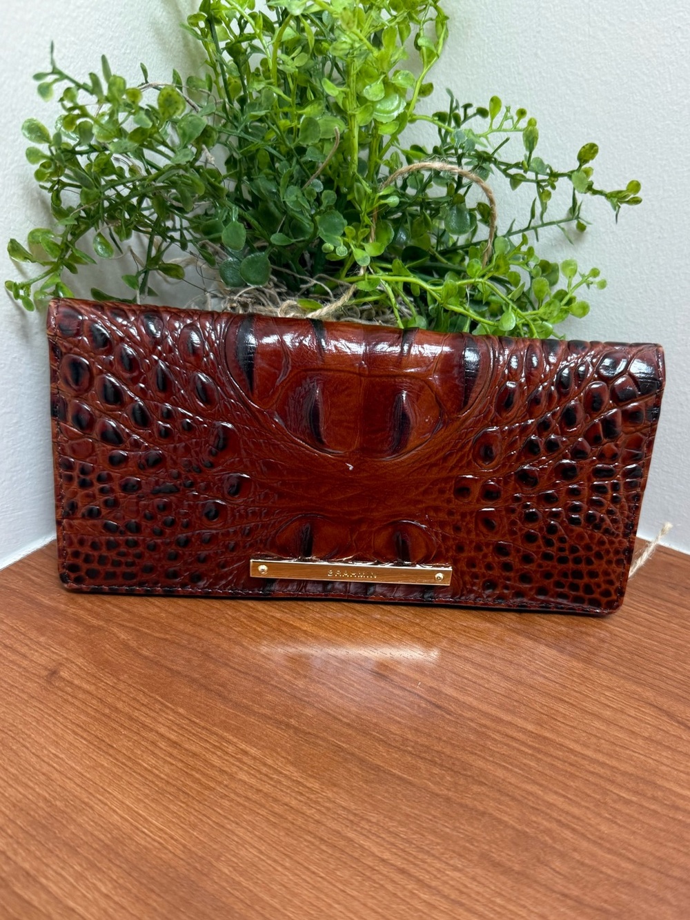 Brahmin Ady Wallet SPICY ORANGE MELBOURNE genuine leather NWOT